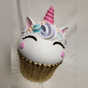 Unicorn Cupcake LARGE STOOL 21" INCHES TALL AND 14" INCHES WIDE